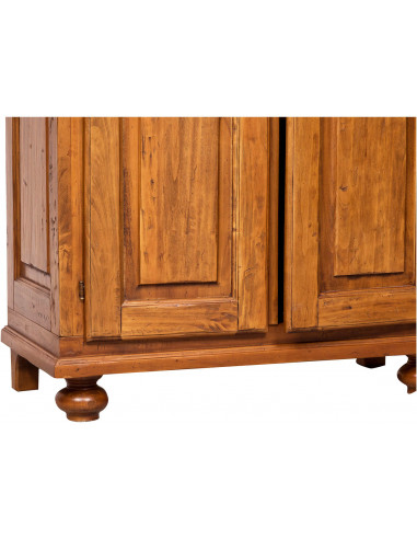 Armário country em madeira maciça de limão, acabamento em nogueira 100x50x210 cm Armário country em madeira maciça de limão, acabamento em nogueira 100x50x210 cm