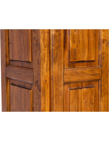 Armadio Country in legno massello di tiglio finitura noce 100x50x210 cm Armadio Country in legno massello di tiglio finitura noce 100x50x210 cm