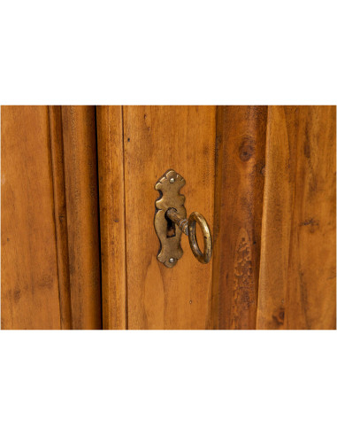 Armadio Country in legno massello di tiglio finitura noce 100x50x210 cm Armadio Country in legno massello di tiglio finitura noce 100x50x210 cm