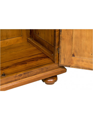 Armadio Country in legno massello di tiglio finitura noce 100x50x210 cm Armadio Country in legno massello di tiglio finitura noce 100x50x210 cm