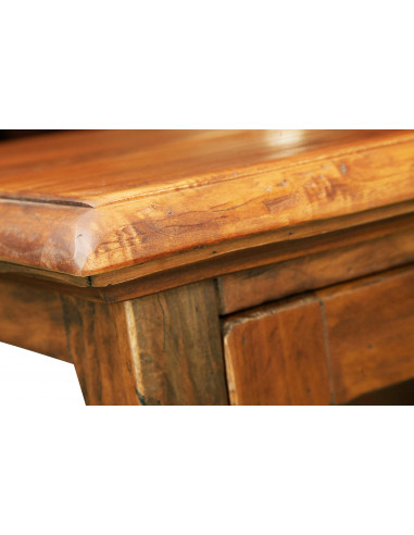 Vetrina Country in  legno massello di tiglio finitura noce 55x43x150 cm Vetrina Country in  legno massello di tiglio finitura noce 55x43x150 cm