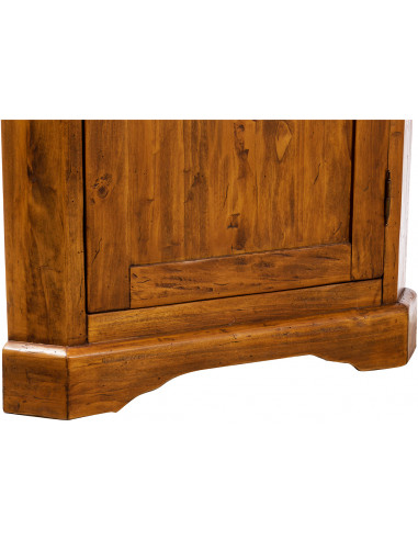 Angoliera Country in legno massello di tiglio finitura noce 50x50x92 cm Angoliera Country in legno massello di tiglio finitura noce 50x50x92 cm