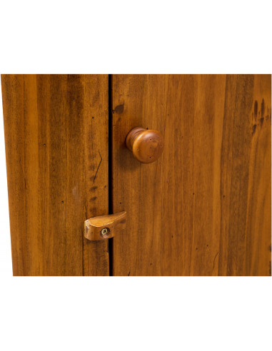 Angoliera País em madeira maciça telha acabamento noz 50x50x92 cm Angoliera País em madeira maciça telha acabamento noz 50x50x92 cm