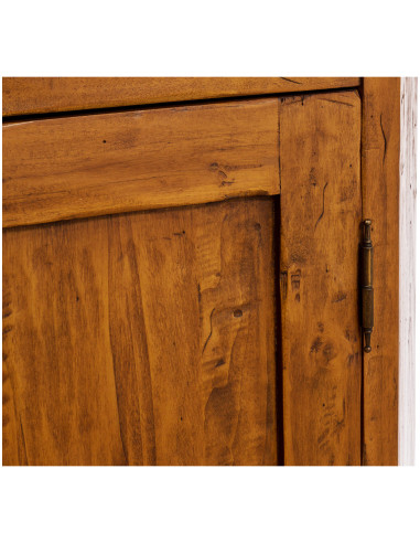 Angoliera Country in legno massello di tiglio finitura noce 50x50x92 cm Angoliera Country in legno massello di tiglio finitura noce 50x50x92 cm