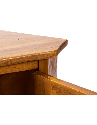 Angoliera Country in legno massello di tiglio finitura noce 50x50x92 cm Angoliera Country in legno massello di tiglio finitura noce 50x50x92 cm