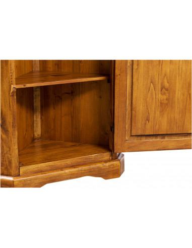 Angoliera País em madeira maciça telha acabamento noz 50x50x92 cm Angoliera País em madeira maciça telha acabamento noz 50x50x92 cm