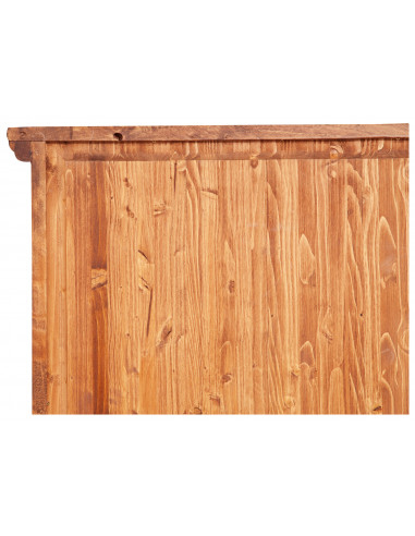 Stipo Country in legno massello di tiglio finitura noce 72x40x173 cm Stipo Country in legno massello di tiglio finitura noce 72x40x173 cm