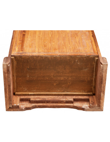 Stipo Country in legno massello di tiglio finitura noce 72x40x173 cm Stipo Country in legno massello di tiglio finitura noce 72x40x173 cm