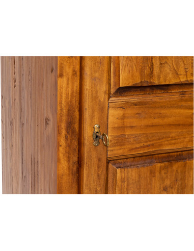 Stipo Country in legno massello di tiglio finitura noce 72x40x173 cm Stipo Country in legno massello di tiglio finitura noce 72x40x173 cm