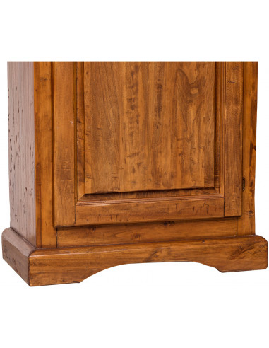 Stipo Country in legno massello di tiglio finitura noce 72x40x173 cm Stipo Country in legno massello di tiglio finitura noce 72x40x173 cm