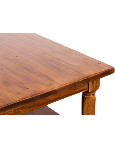 Tavolino da fumo  Country in legno massello di tiglio finitura noce 90x90x45 cm Tavolino da fumo  Country in legno massello di tiglio finitura noce 90x90x45 cm