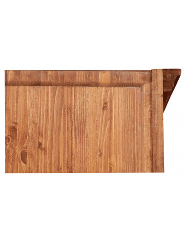 Vetrina Country in legno massello di tiglio finitura noce 120x37x197 cm Vetrina Country in legno massello di tiglio finitura noce 120x37x197 cm