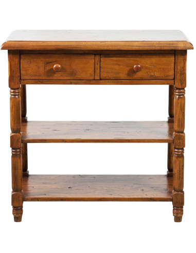 Mesa de centro country em madeira maciça de limão, acabamento em nogueira 80x38x80 cm Mesa de centro country em madeira maciça de limão, acabamento em nogueira 80x38x80 cm