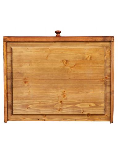 Credenza Country in legno massello di tiglio finitura noce 197x50x91 cm Credenza Country in legno massello di tiglio finitura noce 197x50x91 cm