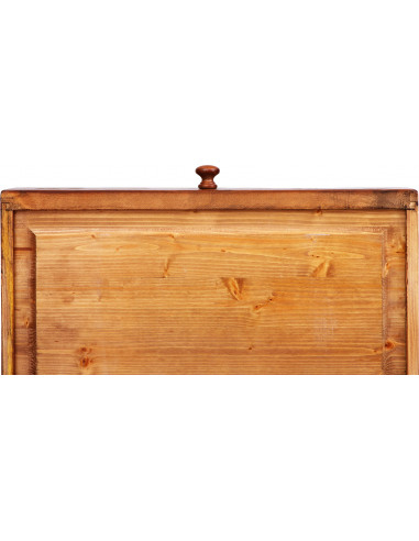 Credenza Country in legno massello di tiglio finitura noce 197x50x91 cm Credenza Country in legno massello di tiglio finitura noce 197x50x91 cm