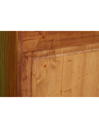 Credenza Country in legno massello di tiglio finitura noce 197x50x91 cm Credenza Country in legno massello di tiglio finitura noce 197x50x91 cm