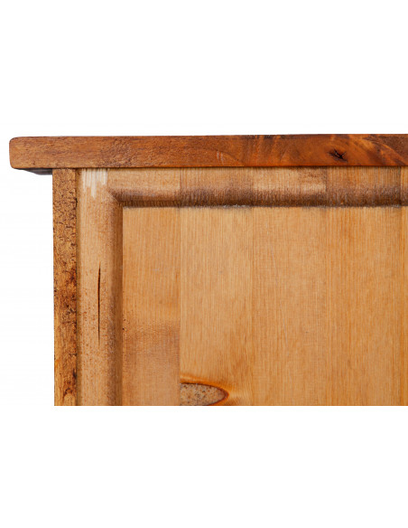 Vetrinetta Country in legno massello di tiglio finitura noce  40x25x98 cm