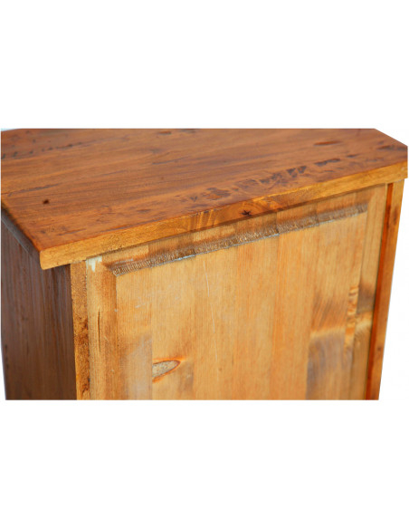 Vetrinetta Country in legno massello di tiglio finitura noce  40x25x98 cm