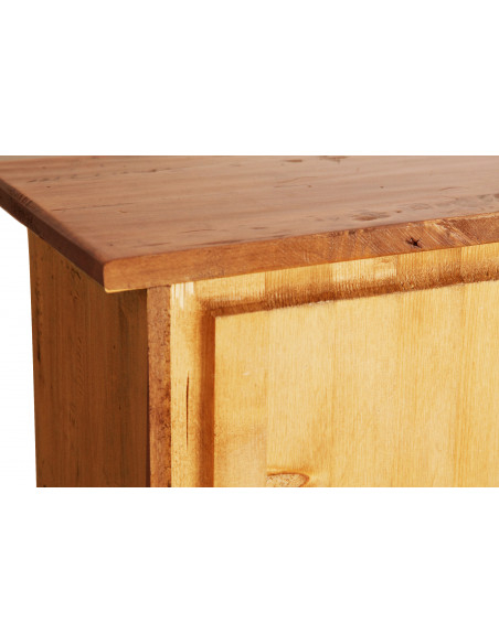 Vetrinetta Country in legno massello di tiglio finitura noce  40x25x98 cm