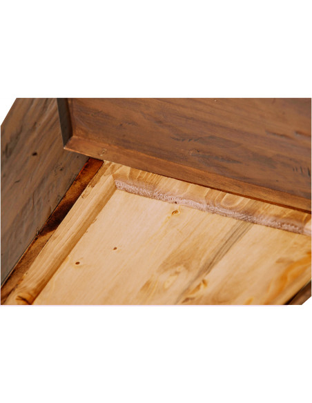 Stipetto Country in legno massello di tiglio finitura noce 40x25x98 cm