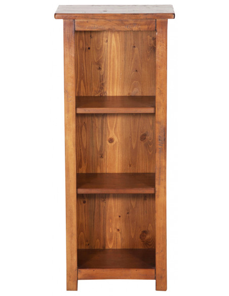 Piccola libreria Country in legno massello di tiglio finitura noce L40xPR25xH98 cm