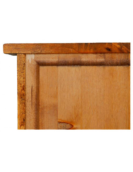 Piccola libreria Country in legno massello di tiglio finitura noce L40xPR25xH98 cm