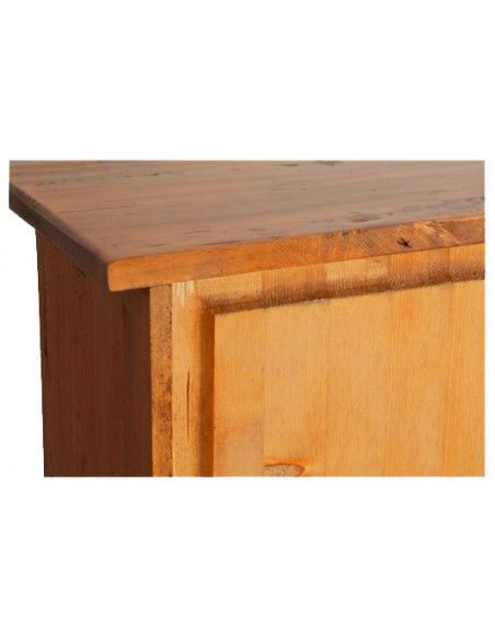 Piccola libreria Country in legno massello di tiglio finitura noce L40xPR25xH98 cm