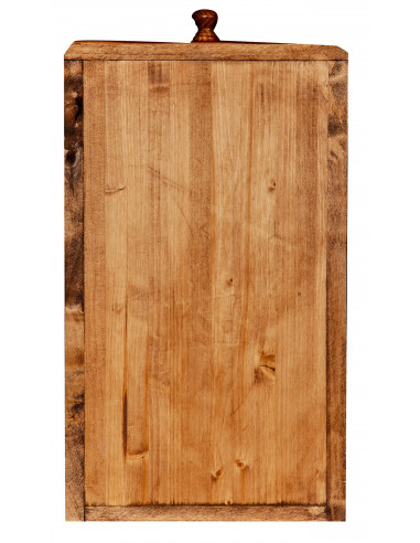 Madia in legno massello di tiglio finitura noce 100x55x101 cm Madia in legno massello di tiglio finitura noce 100x55x101 cm