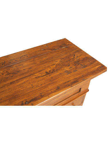 Madia in legno massello di tiglio finitura noce 81x45x92 cm Madia in legno massello di tiglio finitura noce 81x45x92 cm