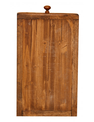 Madia in legno massello di tiglio finitura noce 81x45x92 cm Madia in legno massello di tiglio finitura noce 81x45x92 cm