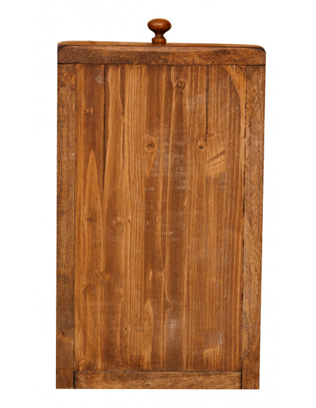 Madia in legno massello di tiglio finitura noce 81x45x92 cm