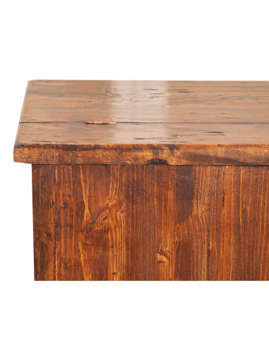 Madia in legno massello di tiglio finitura noce 81x45x92 cm Madia in legno massello di tiglio finitura noce 81x45x92 cm