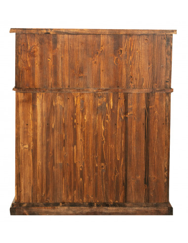 Madia in legno massello di tiglio finitura noce 81x45x92 cm Madia in legno massello di tiglio finitura noce 81x45x92 cm