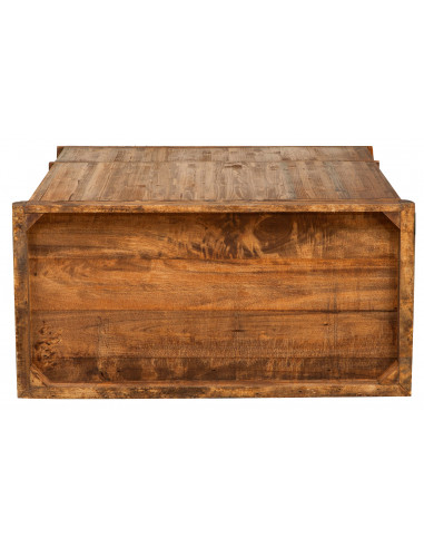 Madia in legno massello di tiglio finitura noce 81x45x92 cm Madia in legno massello di tiglio finitura noce 81x45x92 cm