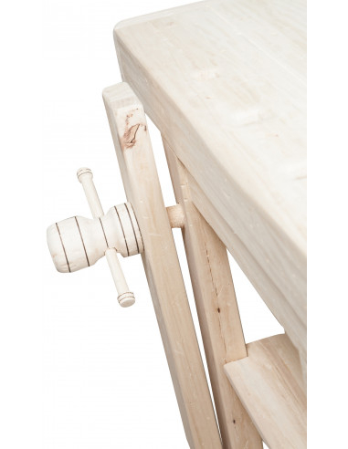 Banco da lavoro Country in legno massello di tiglio grezzo L188xPR78xH92 cm Banco da lavoro Country in legno massello di tiglio grezzo L188xPR78xH92 cm
