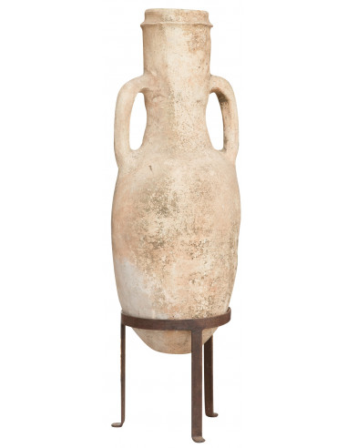Anfora antiga com alças de terracota L28xPR28xH53 cm Anfora antiga com alças de terracota L28xPR28xH53 cm