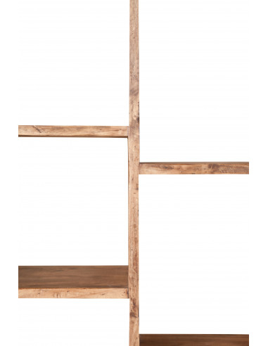 Libreria in legno massello di tiglio finitura naturale 121x36x200 cm Libreria in legno massello di tiglio finitura naturale 121x36x200 cm