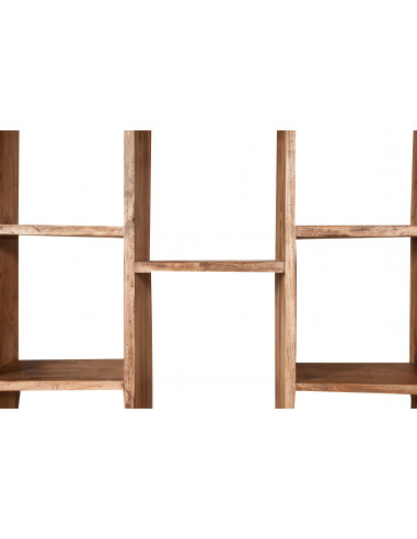 Estante em madeira maciça de lima, acabamento natural 121x36x200 cm Estante em madeira maciça de lima, acabamento natural 121x36x200 cm