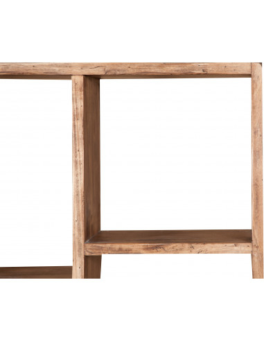 Libreria in legno massello di tiglio finitura naturale 121x36x200 cm Libreria in legno massello di tiglio finitura naturale 121x36x200 cm