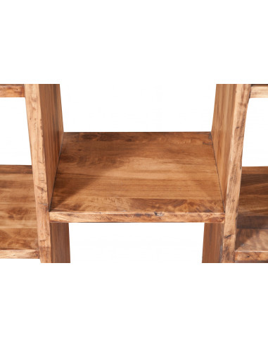 Libreria in legno massello di tiglio finitura naturale 121x36x200 cm Libreria in legno massello di tiglio finitura naturale 121x36x200 cm