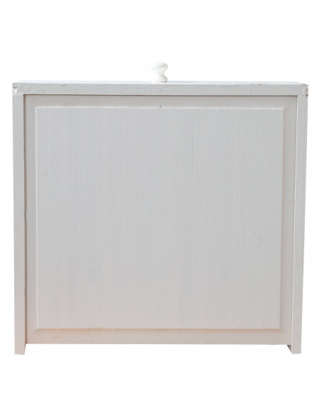 Carteira de país em madeira de cal sólida com acabamento branco envelhecido 172x50x226 cm