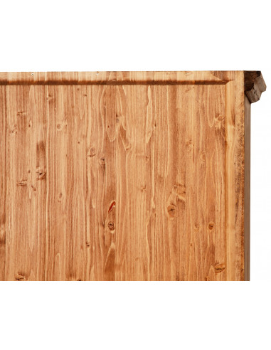 Libreria Country in legno massello di tiglio finitura naturale 79x38x211 cm Libreria Country in legno massello di tiglio finitura naturale 79x38x211 cm