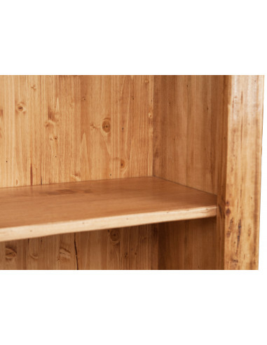 Estante country em madeira maciça de limão, acabamento natural 79x38x211 cm Estante country em madeira maciça de limão, acabamento natural 79x38x211 cm