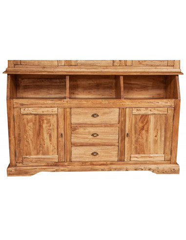 Libreria  Country in legno massello di tiglio finitura naturale 172x50x226 cm Libreria  Country in legno massello di tiglio finitura naturale 172x50x226 cm