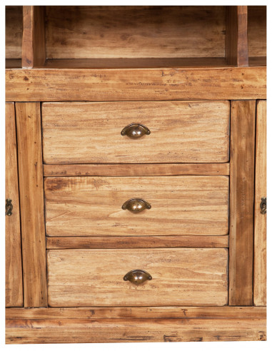 Estante country em madeira maciça de limão, acabamento natural 172x50x226 cm Estante country em madeira maciça de limão, acabamento natural 172x50x226 cm