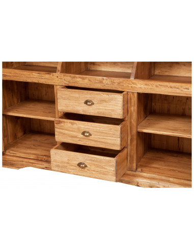 Estante country em madeira maciça de limão, acabamento natural 172x50x226 cm Estante country em madeira maciça de limão, acabamento natural 172x50x226 cm