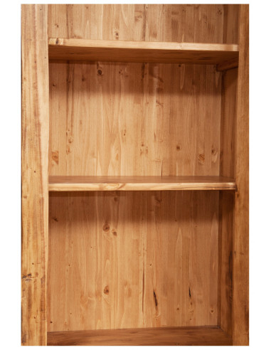 Libreria  Country in legno massello di tiglio finitura naturale 172x50x226 cm Libreria  Country in legno massello di tiglio finitura naturale 172x50x226 cm