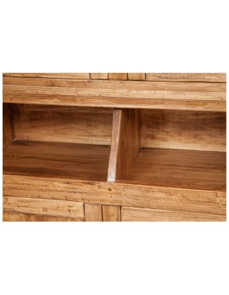 Estante country em madeira maciça de limão, acabamento natural 172x50x226 cm