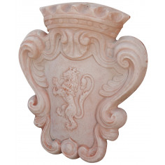Stemma araldico invecchiato, in terracotta toscana L56xPR11xH64 cm