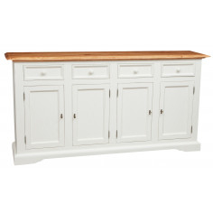 Estrutura lateral de madeira maciça branco natural L202xPR45xH103 cm - Biscottini.it